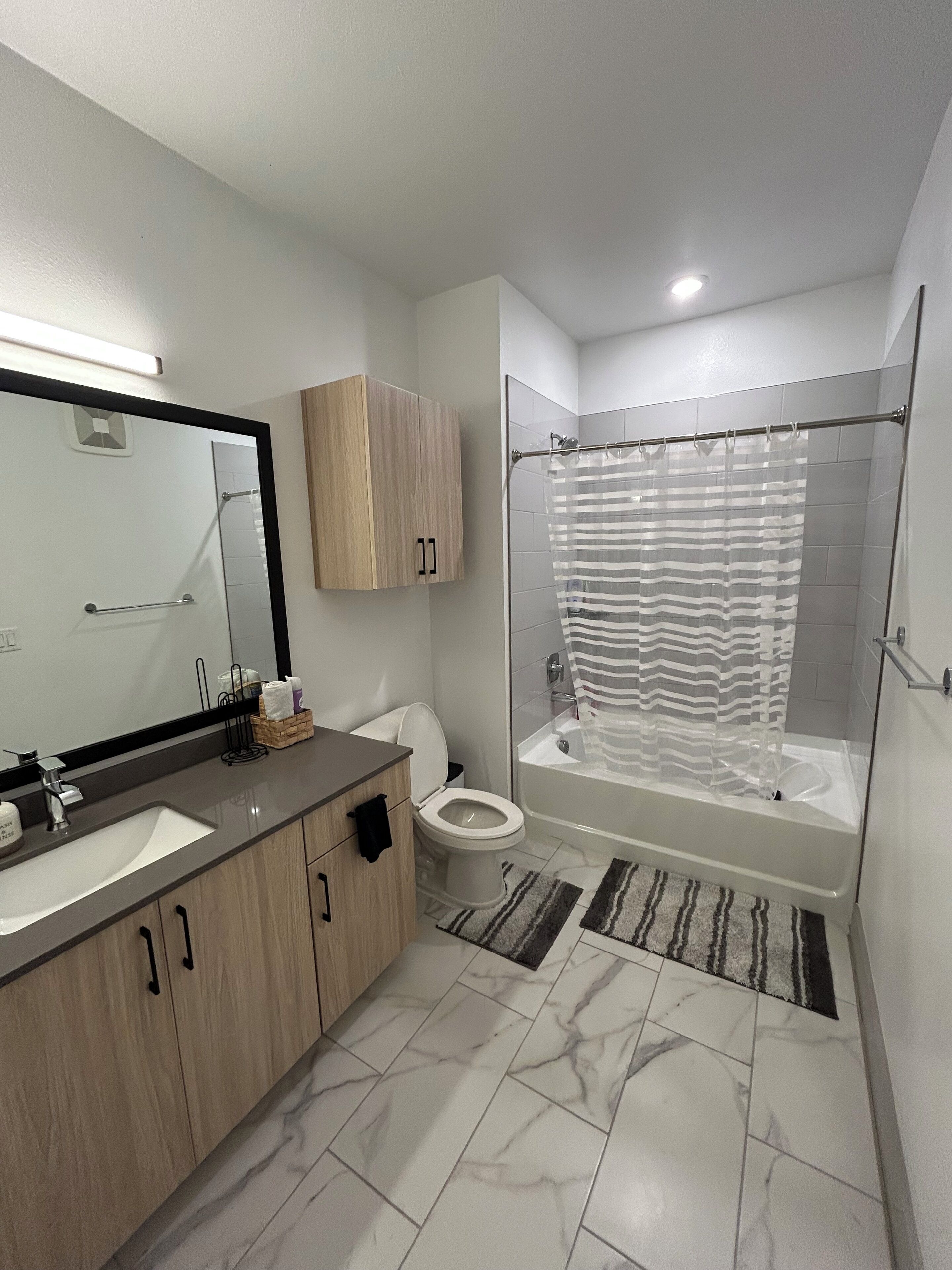 Towels, soap, toilet paper