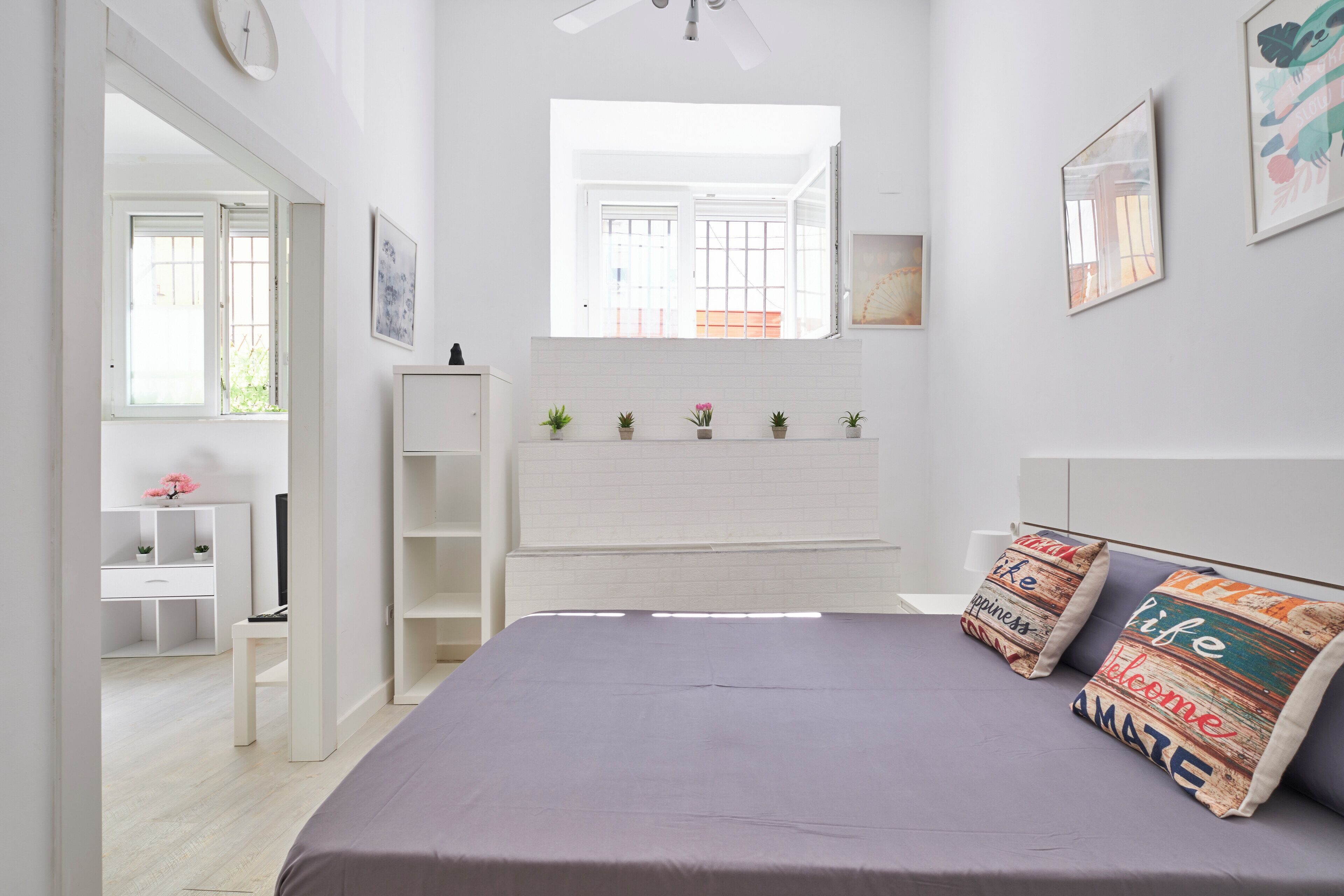 2 dormitorios, tabla de planchar con plancha, Internet y ropa de cama