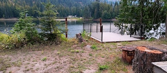 Rustic cabin built 1880s on the Clark Fork River