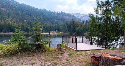Rustic cabin built 1880s on the Clark Fork River