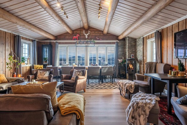 TV, fireplace, stereo, offices