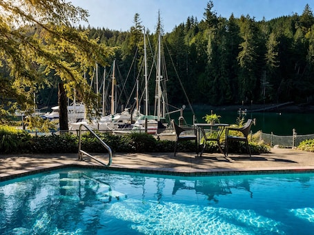 Alberca. Honeymoon Suite with beautiful harbor views! Pool, hot tub and boat slip access!