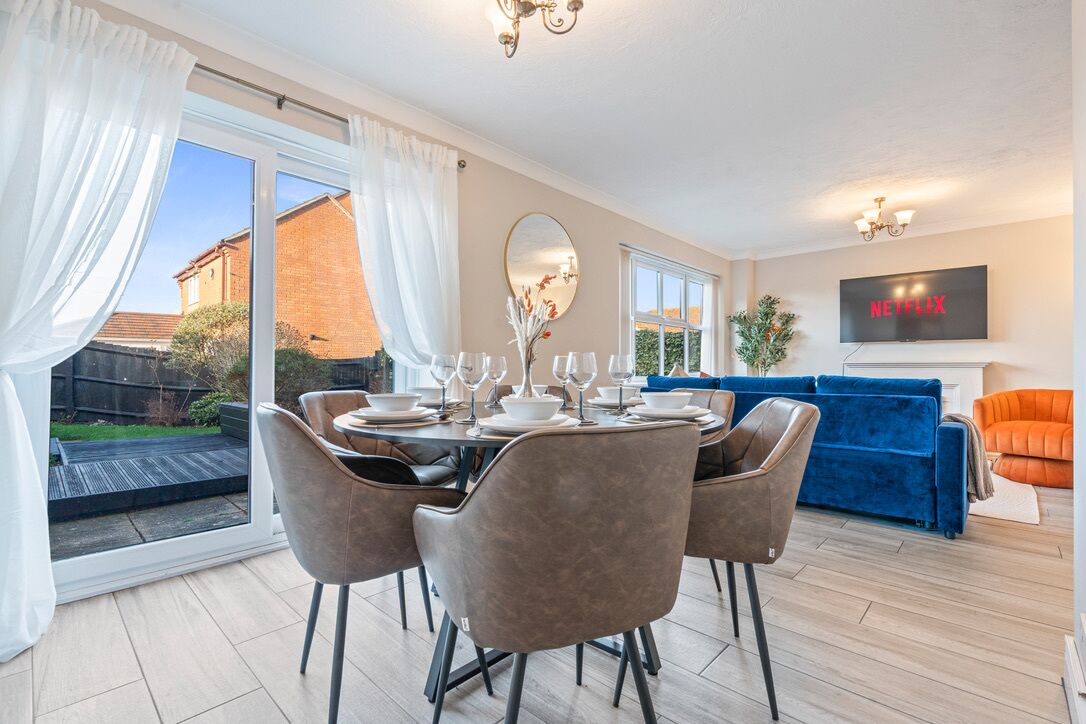 Living room and dinning room