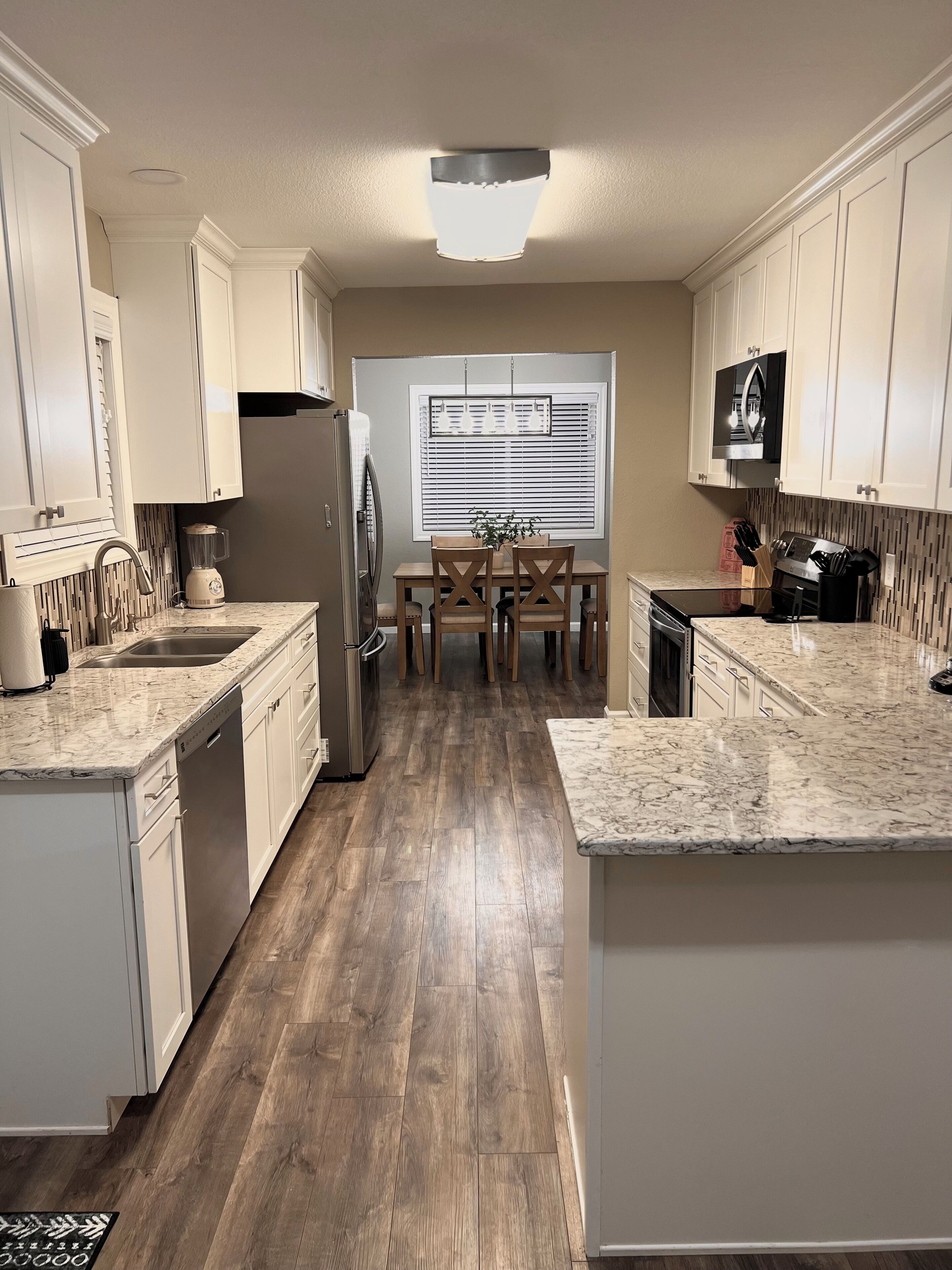 Microwave, oven, stovetop, dishwasher