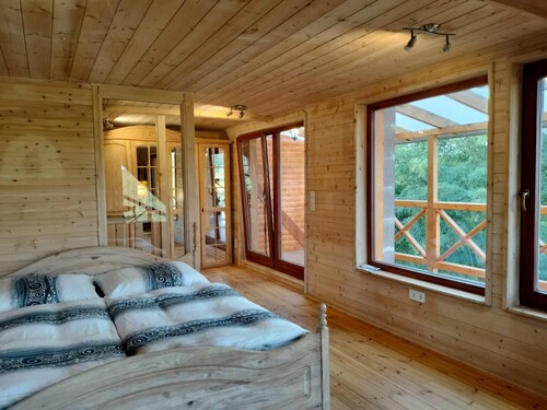 Wooden house in the middle of nature with a wonderful panorama, near to Budapest