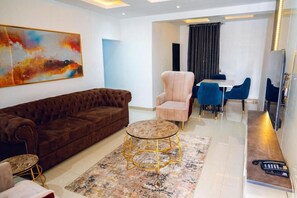 Luxury Apartment, Balcony, City View | Living area - Lavani Apartment and Suites (Benin City)