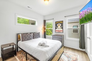 4 dormitorios, tabla de planchar con plancha, wifi y ropa de cama