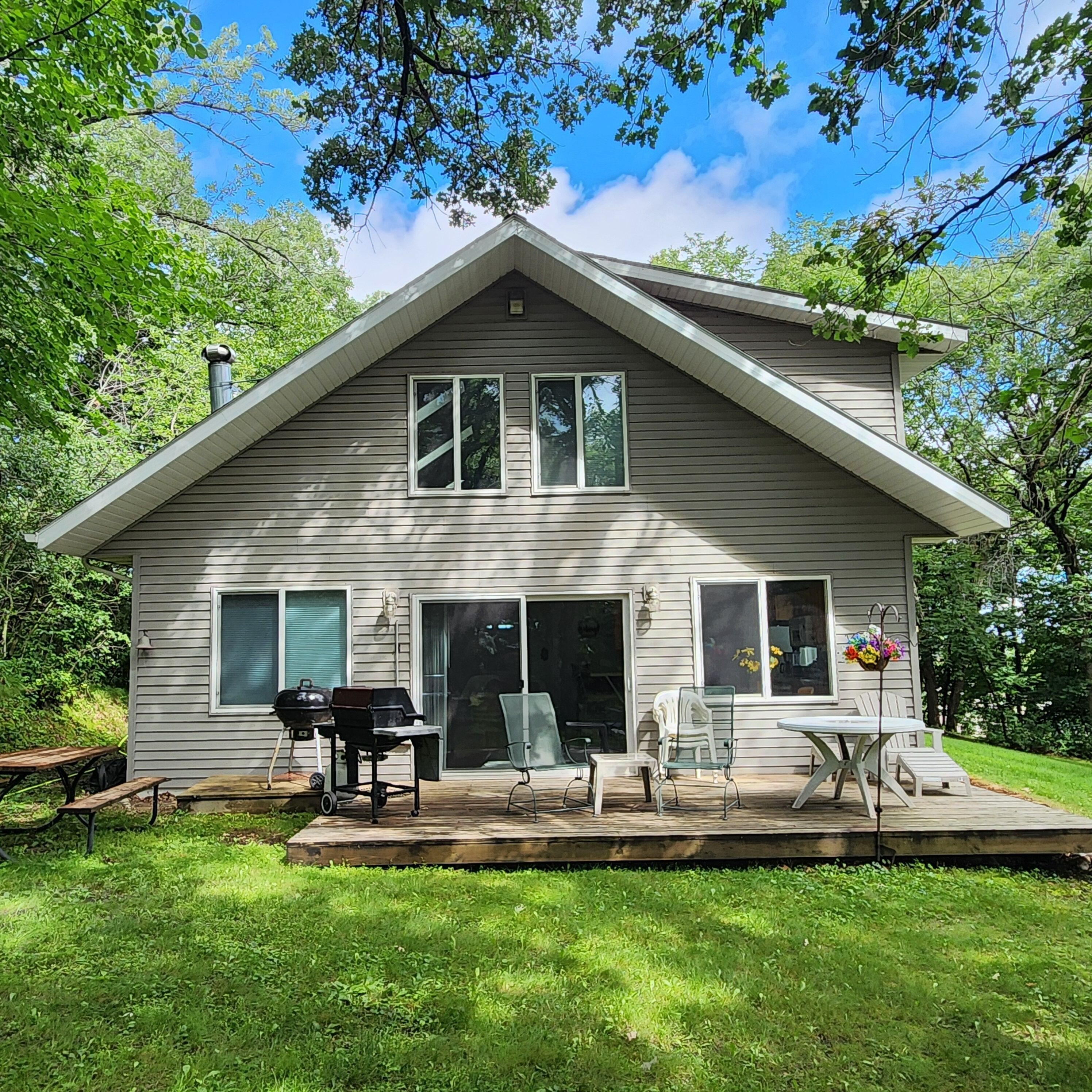 summer, property entrance, dining table, terrace patio, grill, outdoor, daytime, fire pit.