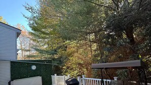 Outdoor dining - Fully Renovated Mountain House with a Private Spa (Lake Harmony)