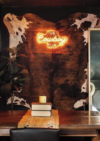 Interior. The Cowboy Club, a Moody Western Hideout in the Desert.
