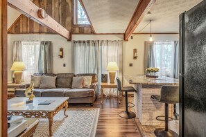 Smart TV, fireplace, video games