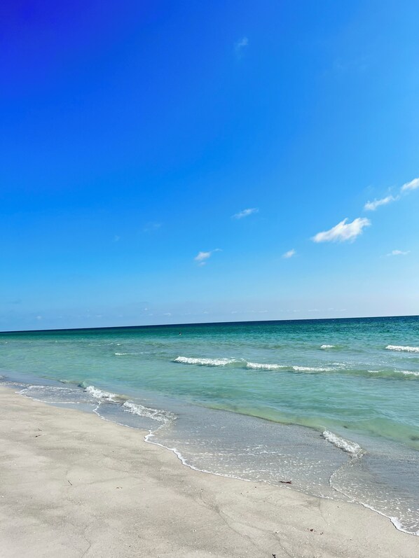 Sun-loungers, beach towels