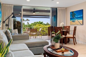 TV, video library - Eldorado F202 Relaxing 1BD Condo with Partial Ocean Views in Kaanapali (Lahaina)