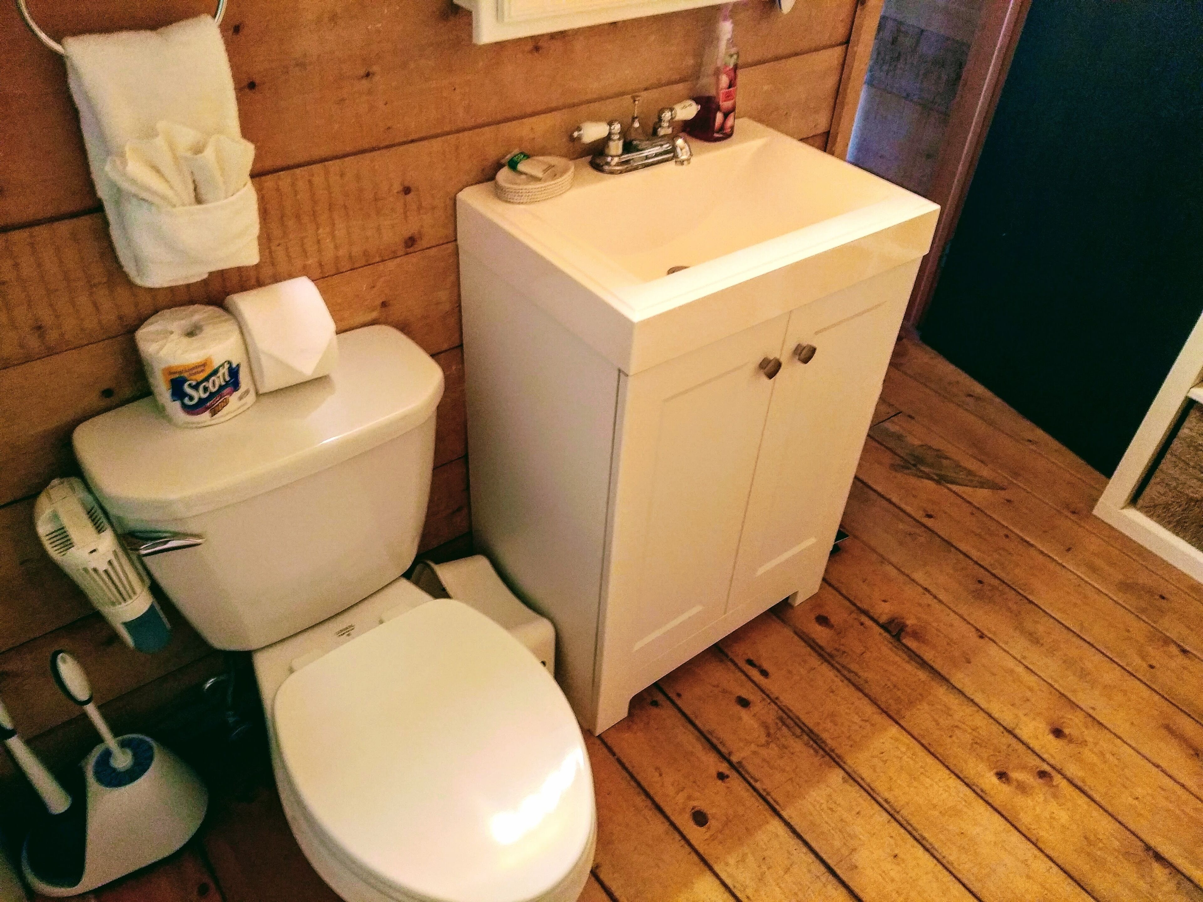 Towels, soap, toilet paper