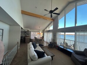 TV - Magician Lakefront - 7 bedrooms, 4.5 baths, and a screened in porch. (Dowagiac)
