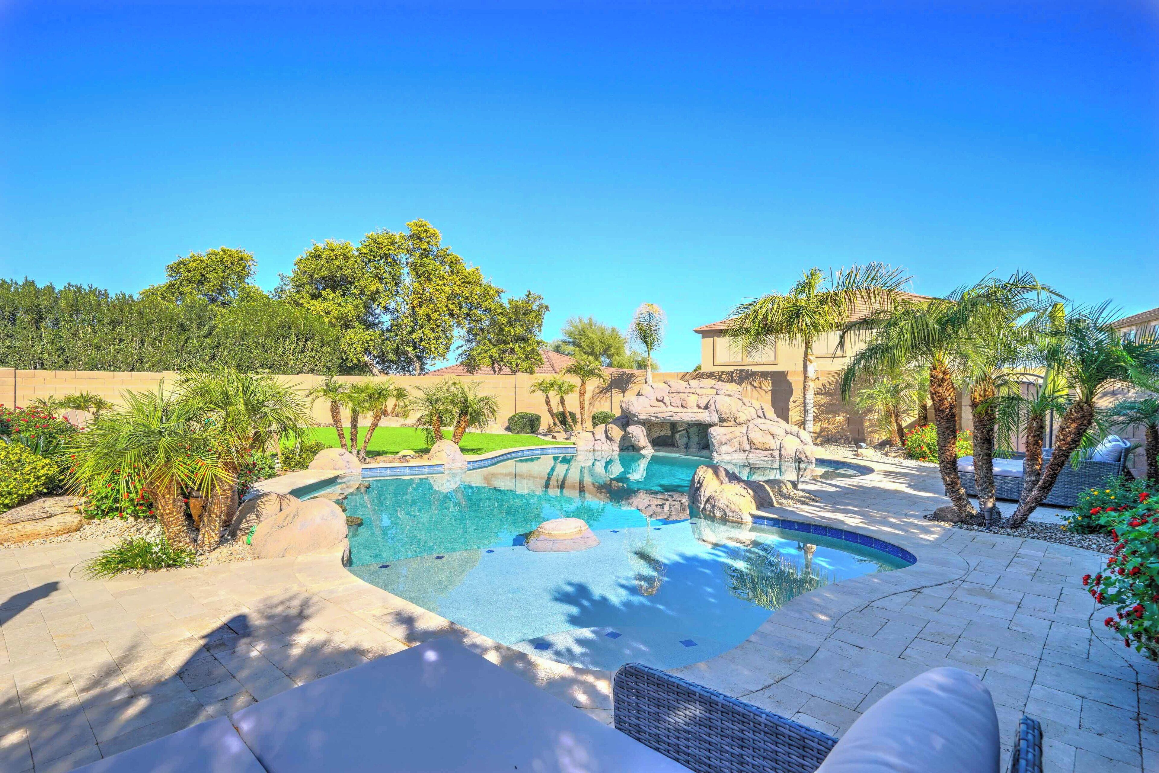 A heated pool
