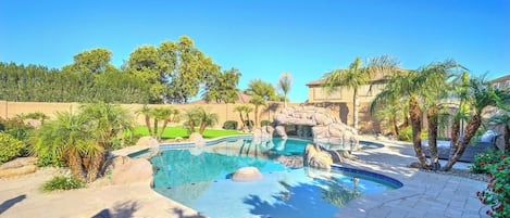 A heated pool