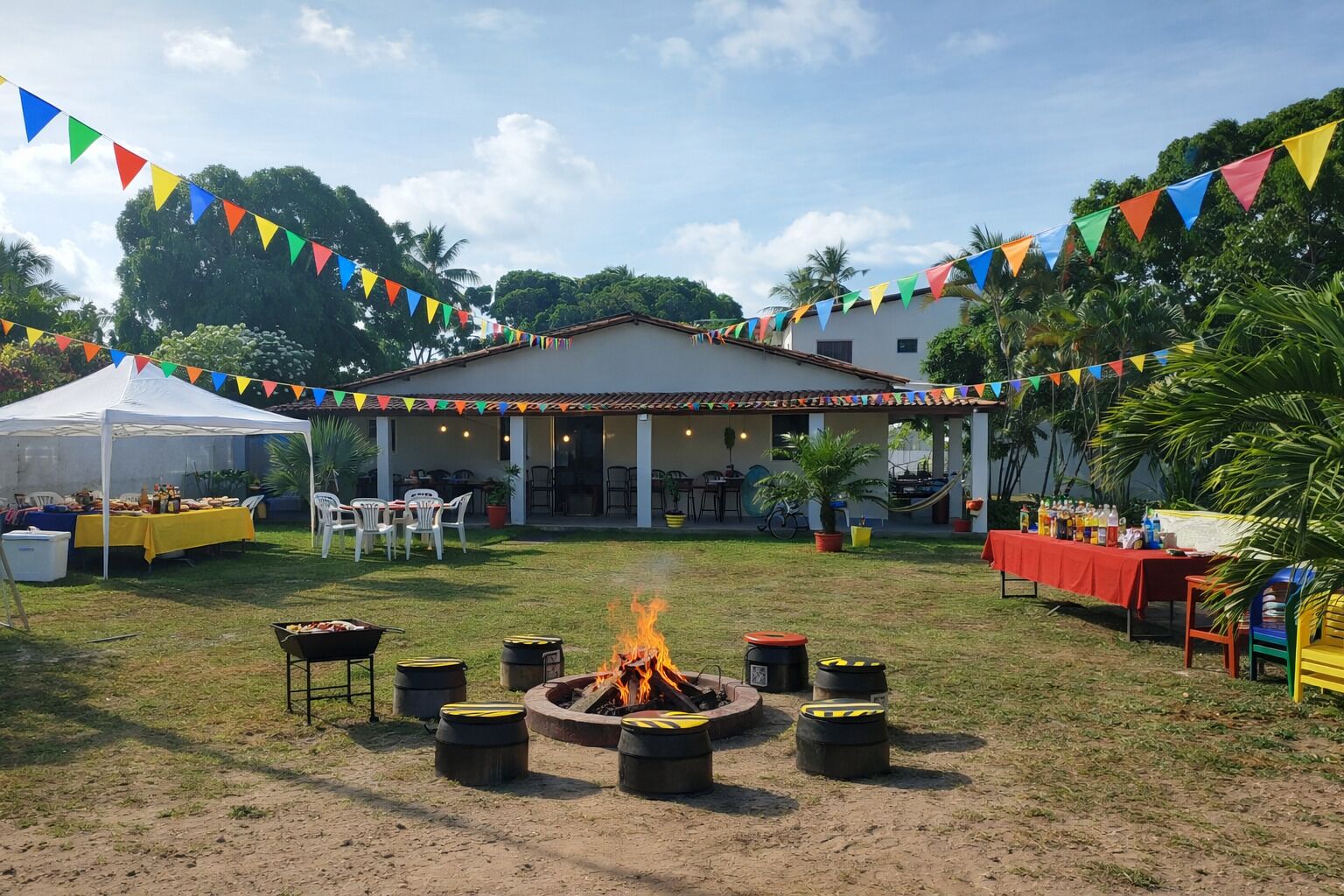 Opções para refeição ao ar livre