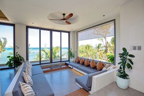 Three Bedroom Suite 3A | Living area | Smart TV - Encantada Residences (Boracay Island)