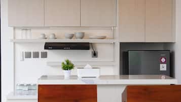 LaLuxe A9 - Villa Cempaka | Private kitchen | Fridge, microwave, stovetop, high chair