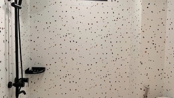 Estudio | Baño | Regadera, toallas, jabón, shampoo