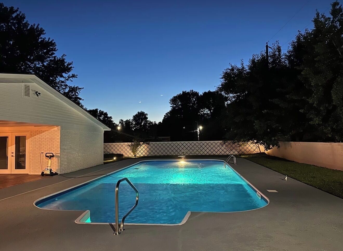 Piscine extérieure, piscine chauffée