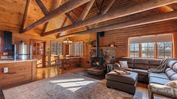 Televisión y chimenea