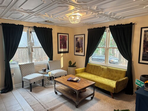 New Listing! Creative Retreat on 3 Acres & 2 King Suites + Patio