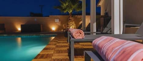 A heated pool