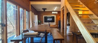 A base for Hakuba skiing and sightseeing in Matsumoto! Enjoy bonfires and BBQ in the Azumino forest.