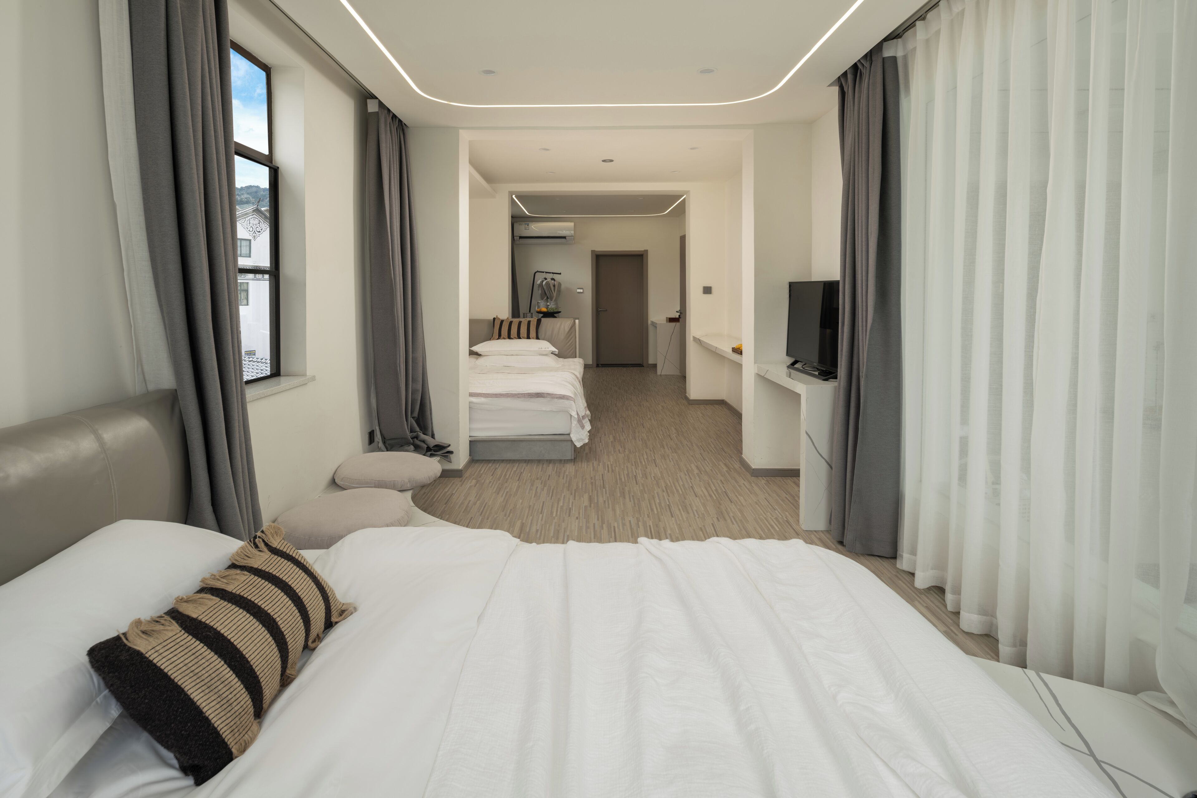 Kahden hengen tavanomainen huone (kaksi sänkyä), näköala puutarhaan | Untuvapeitot, työpöytä, pimennysverhot, äänieristys