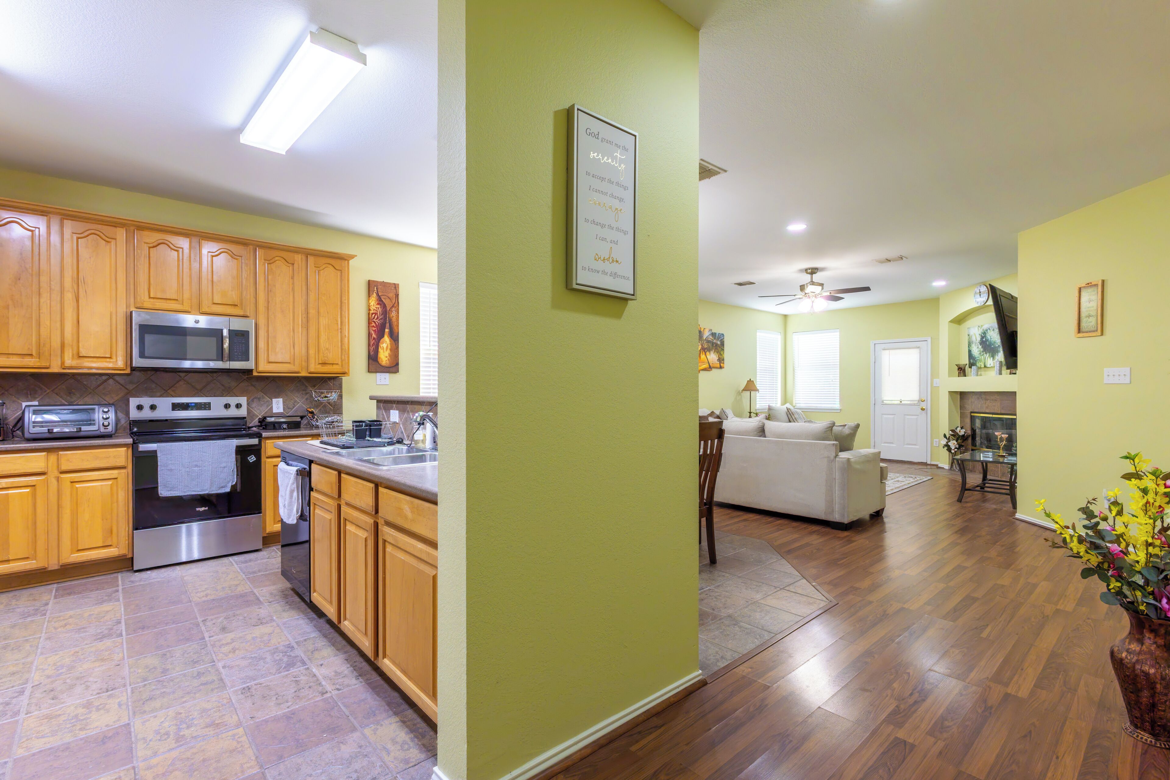 Microwave, oven, stovetop, dishwasher