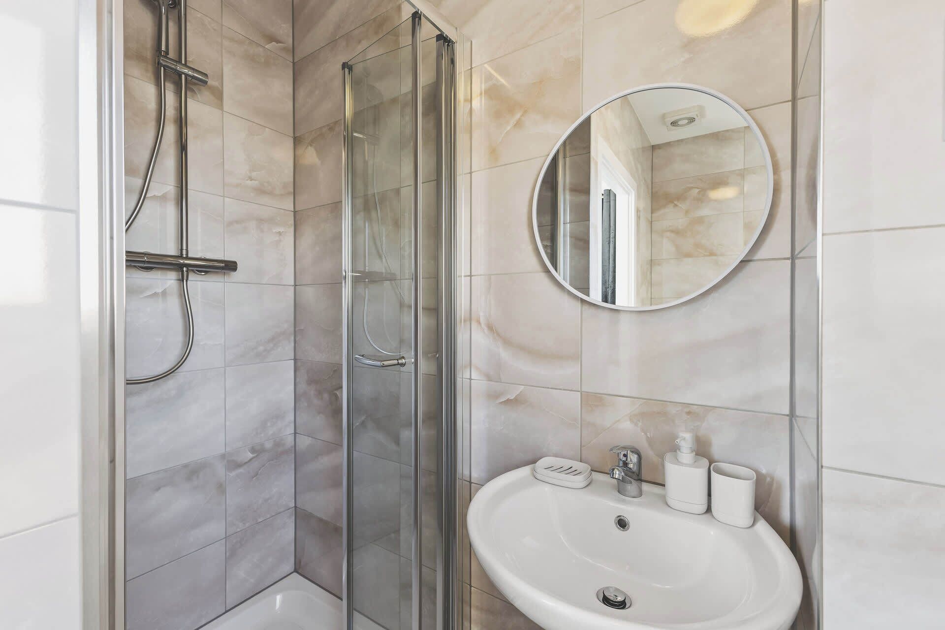 Shower, hair dryer