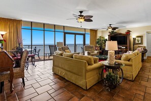 TV - NEW 5BR End Unit | 4 King Beds + 11th Floor Views at North Beach (North Myrtle Beach)