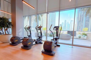 Fitness facility - WYZ RENT|Modern 1BR Forte Near Burj & Mall (Dubai)