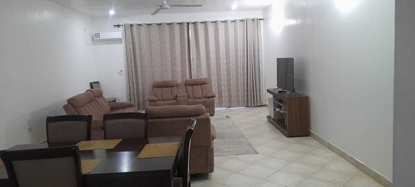 Apartment, Balcony, Pool View | Living area - HavenLoft Airbnb (Malindi)