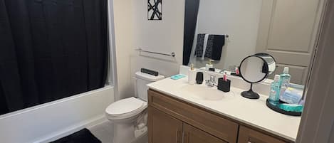 Towels, soap, toilet paper