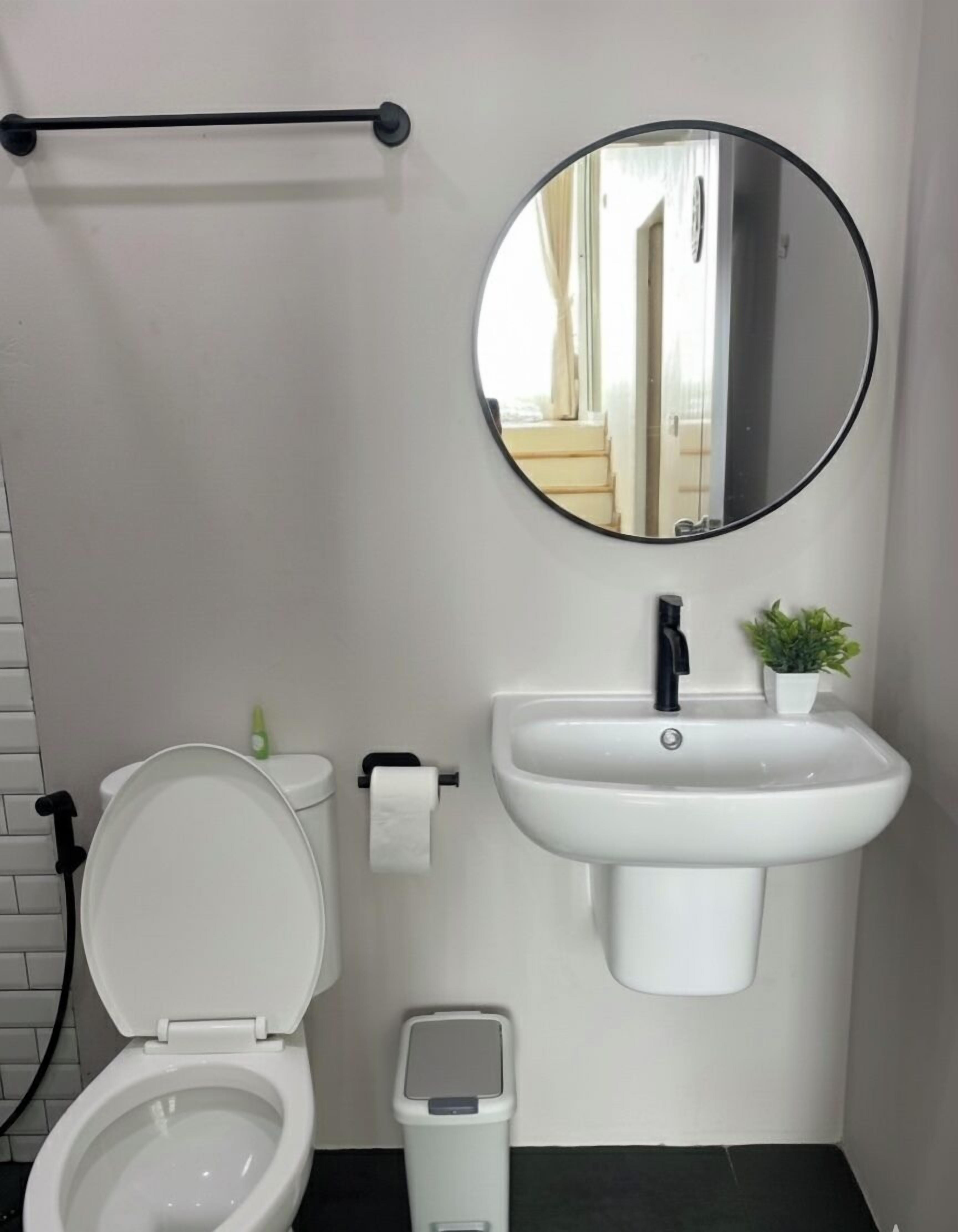 Shower, towels, soap