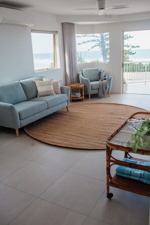 Apartment, 2 Bedrooms, Terrace, Ocean View | Living room - Experience Coastal Bliss at Baywatch - Short or Longer Terms Available! (Sunshine Coast)