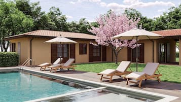 Chambre Deluxe, 1 chambre, climatisation, vue piscine | Piscine pour enfants