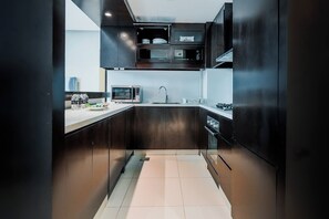 华丽公寓, 阳台, 城市景观 | 私人厨房 | 意式浓缩咖啡机