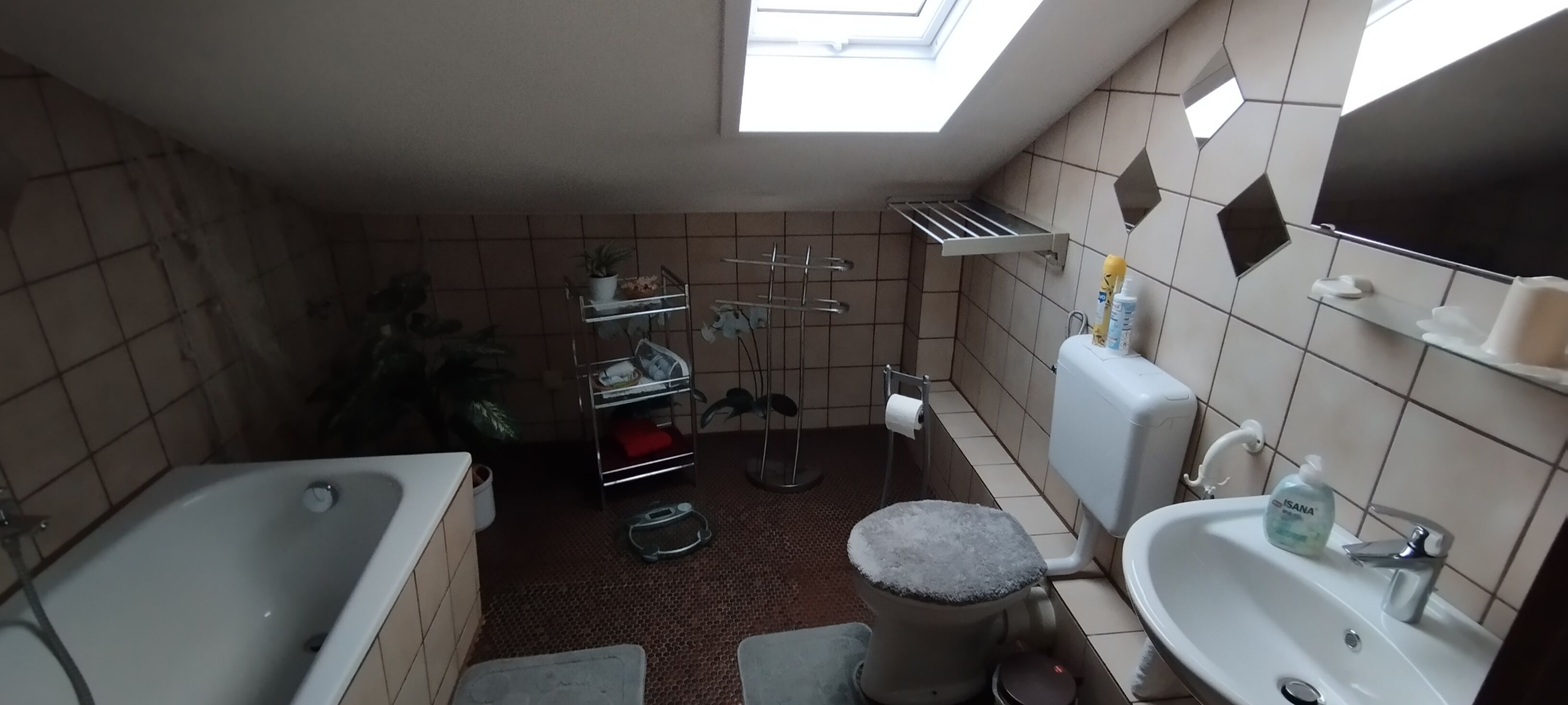 Haartrockner, Handtücher, Seife, Toilettenpapier