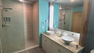 シャワー、ヘアドライヤー、タオル、石鹸