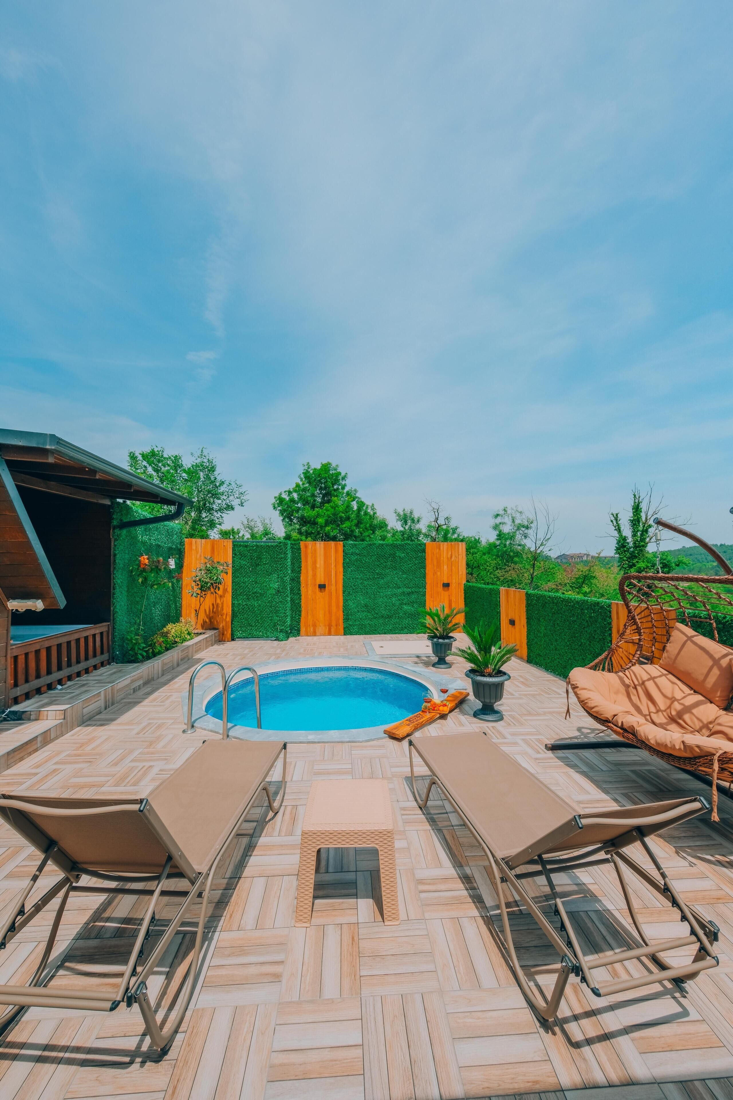 Bangalô, 1 quarto, para fumantes, vista para o vale | Jardim