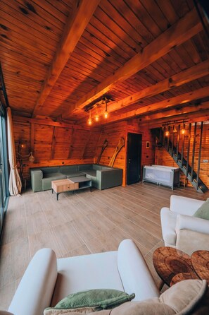 Bungalow, 1 Bedroom, Smoking, Valley View | Living area | Smart TV, fireplace, heated floors - Sapanca Ruby Bungalow (Sapanca)