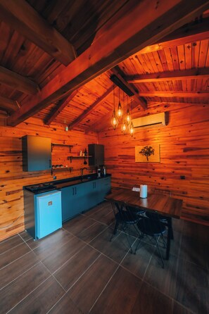 Bungalow, 1 Bedroom, Smoking, Valley View | Private kitchen | Mini-fridge, cookware/dishes/utensils, eco-friendly cleaning products - Sapanca Ruby Bungalow (Sapanca)