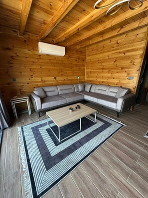 Bungalow, 2 Bedrooms, Smoking, Valley View | Living area | Smart TV, fireplace, heated floors - Sapanca Ruby Bungalow (Sapanca)