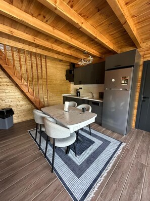 Bungalow, 2 Bedrooms, Smoking, Valley View | Private kitchen | Mini-fridge, cookware/dishes/utensils, eco-friendly cleaning products - Sapanca Ruby Bungalow (Sapanca)