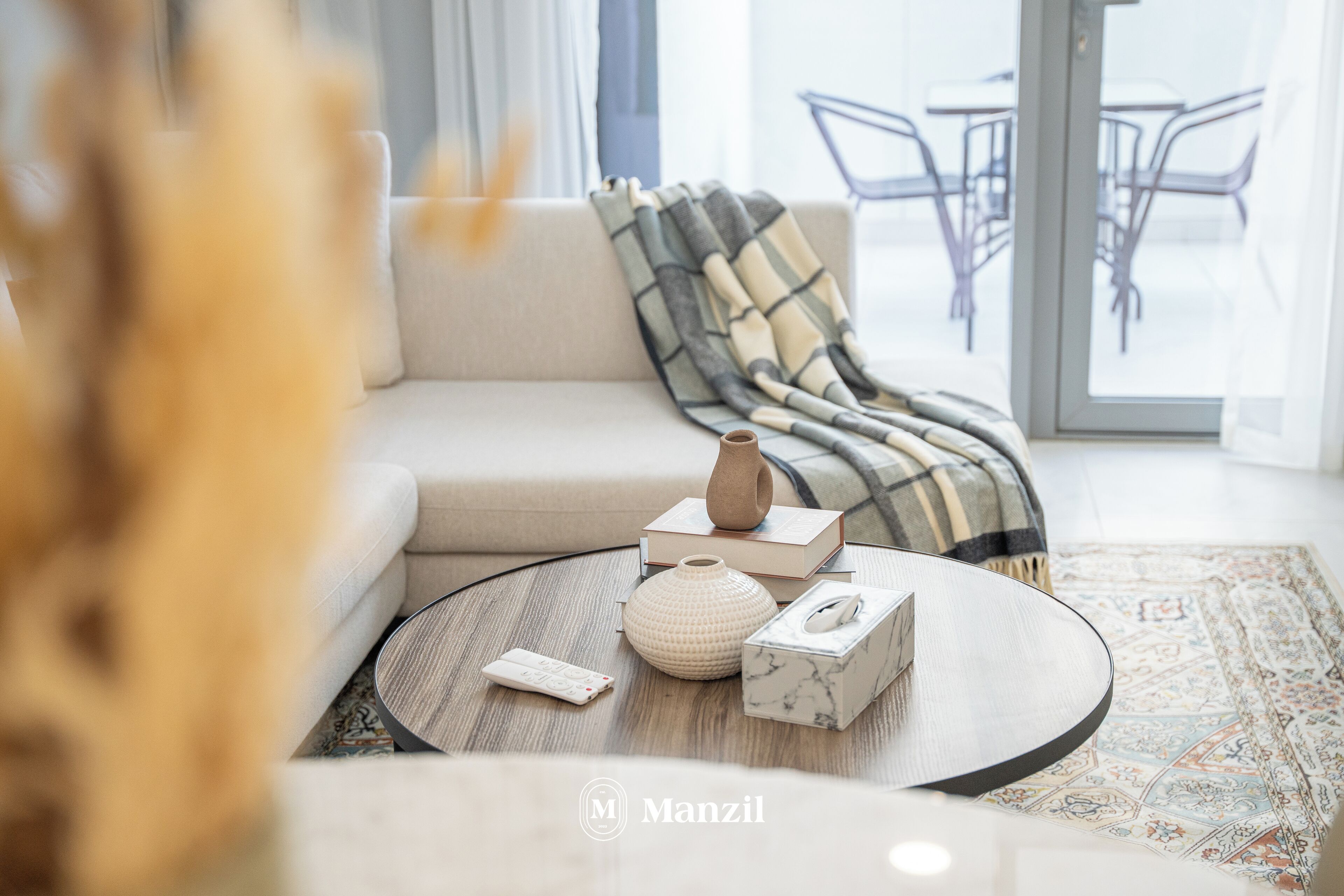 Luxe appartement, balkon, uitzicht op de stad | Woonruimte