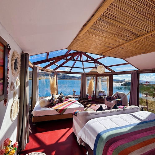 Hotel on Lake Titicaca with lake views